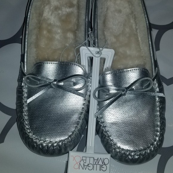 Giligan&Omalley Metallic moccasin/slippsrs size10 - Picture 2 of 5